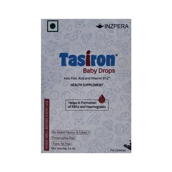 Tasiron Baby Drops with Ferric Di-Phosphate & Folic Acid for RBC & Haemoglobin Formation